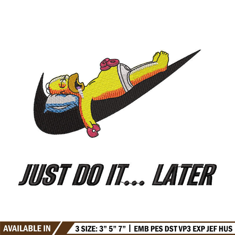 Swoosh Homer embroidery design, The Simpsons embroidery, Nike design, cartoon design, cartoon shirt, Digital download.jpg