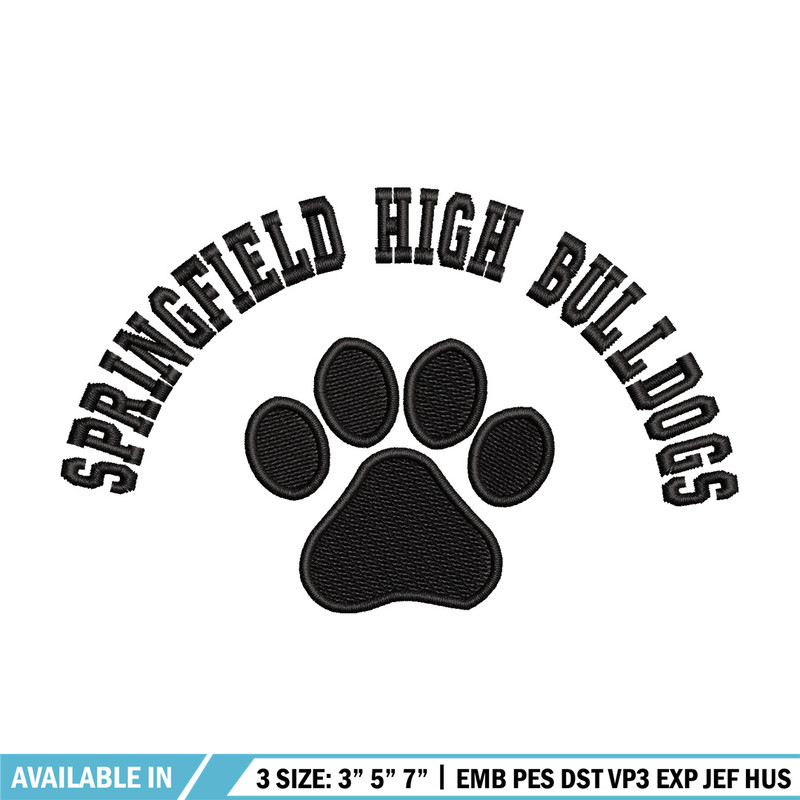 Springfield embroidery design, Logo embroidery, Emb design, Embroidery shirt, Embroidery file, Digital download.jpg
