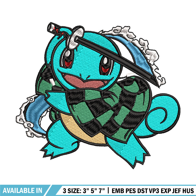 Squirtle embroidery design, Pokemon embroidery, Anime design, Embroidery file, Embroidery shirt, Digital download.jpg