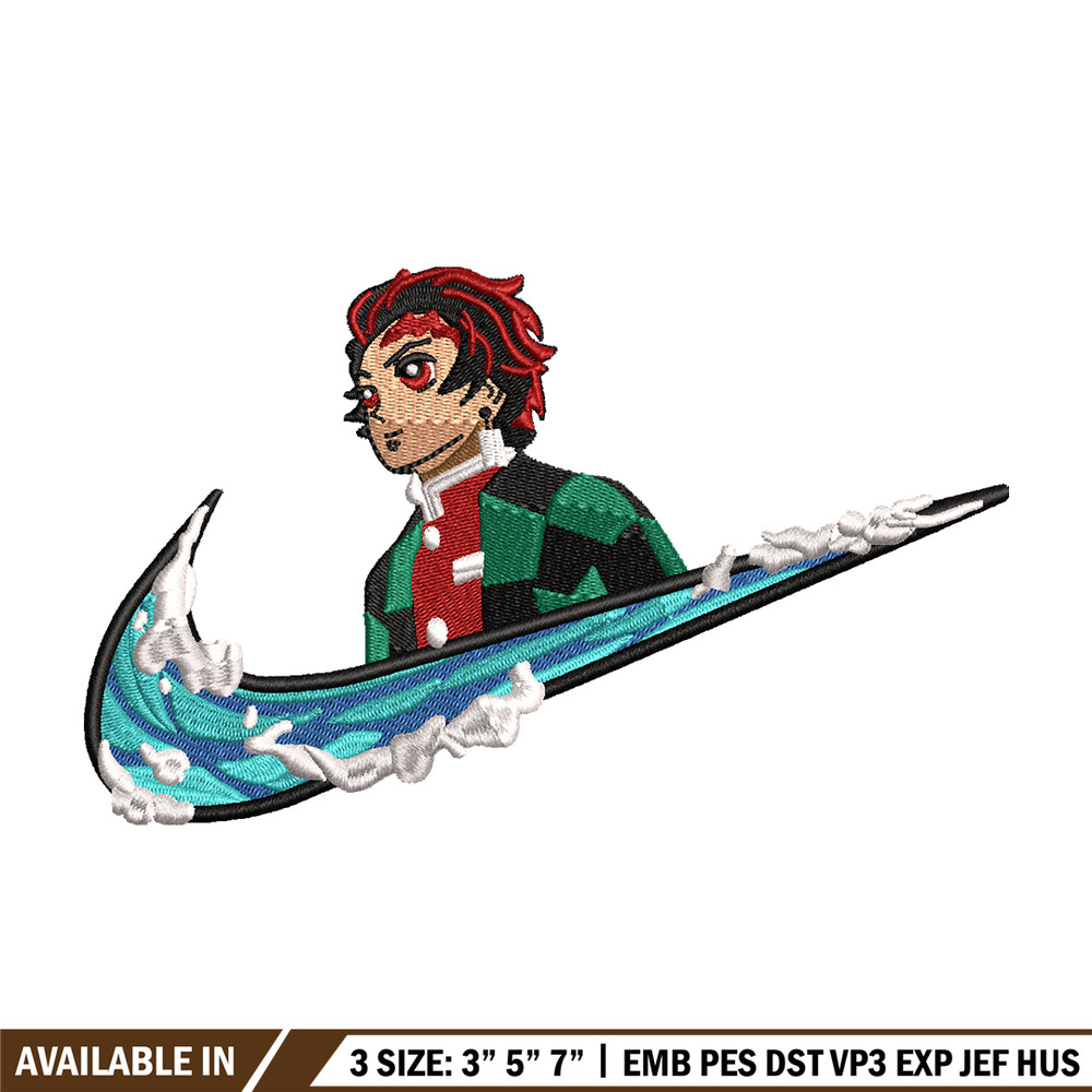 Tanjiro kamado Nike embroidery design, Kimetsu no Yaiba embroidery, Nike design, anime design, Digital download.jpg