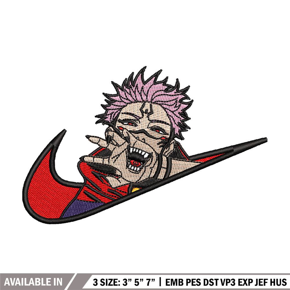 Sukuna nike embroidery design, Jujutsu embroidery, Nike design, Embroidery shirt, Embroidery file, Digital download.jpg