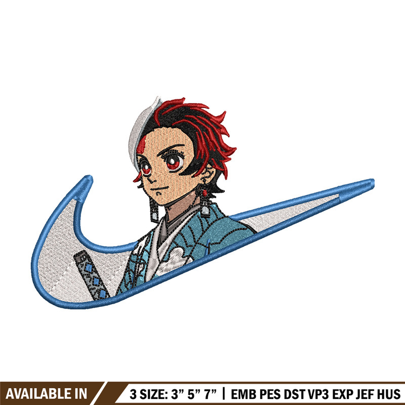 Tanjiro Nike embroidery design, Kimetsu no Yaiba embroidery, Nike design, anime design, anime shirt, Digital download.jpg