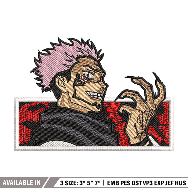 Sukuna red embroidery design, Sukuna embroidery, Embroidery shirt, Embroidery file, Anime design, Digital download.jpg