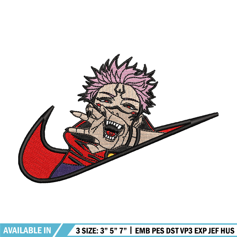 Sukuna nike embroidery design, Jujutsu embroidery, Nike design, Embroidery shirt, Embroidery file, Digital download.jpg