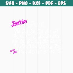 retro barbi font letters 1970s 1980s curls babe doll