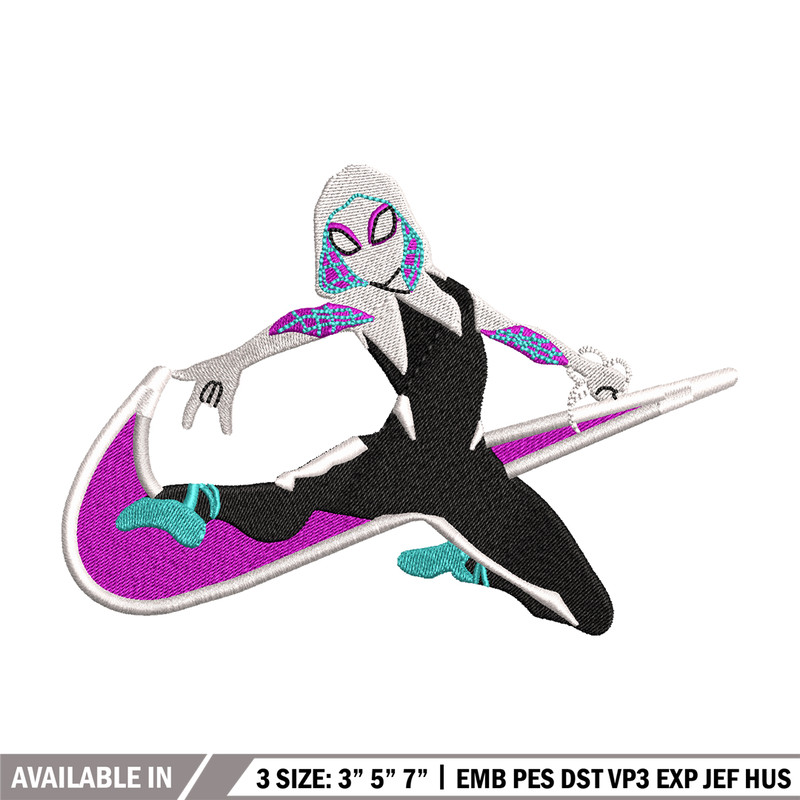 Superhero Nike embroidery design, Nike Spiderwen embroidery, Nike design, movie design, logo shirt, Digital download.jpg