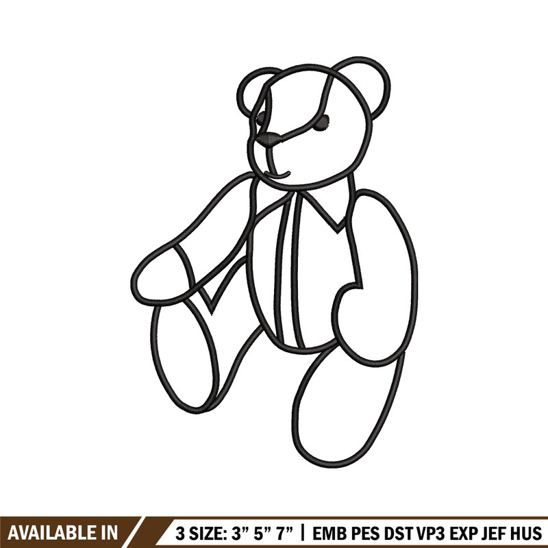 Teddy bear embroidery design, Teddy embroidery, Emb design, Embroidery shirt, Embroidery file, Digital download.jpg