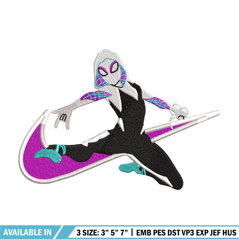 Superhero Nike embroidery design, Nike Spiderwen embroidery, Nike design, movie design, logo shirt, Digital download.jpg