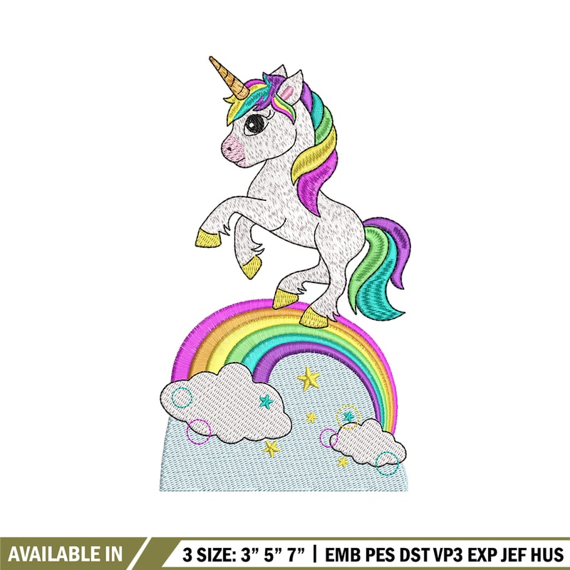 Unicorn cartoon embroidery design, Unicorn cartoon embroidery, Embroidery shirt, logo design, Instant download.jpg