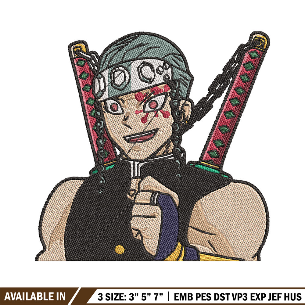 Tengen smile embroidery design, Tengen embroidery, Anime design, Embroidery shirt, Embroidery file, Digital download.jpg