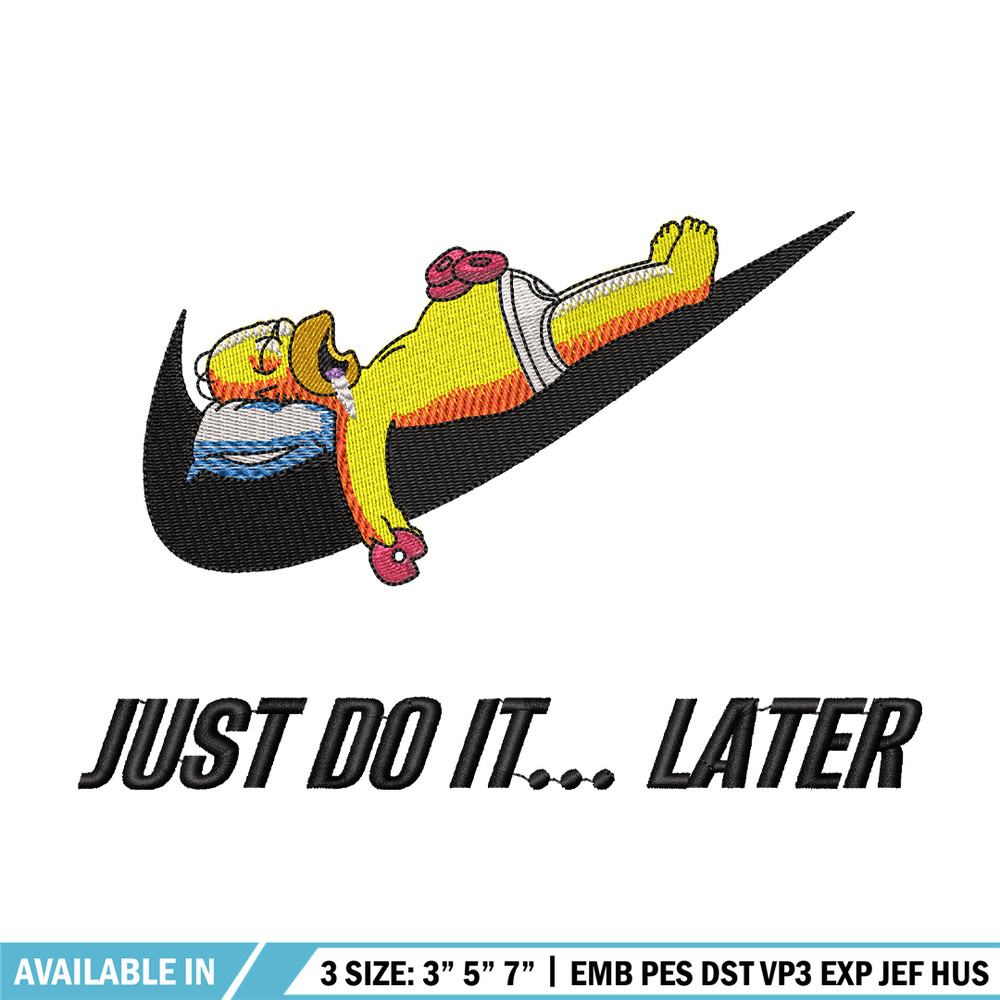 Swoosh Homer embroidery design, The Simpsons embroidery, Nike design, cartoon design, cartoon shirt, Digital download.jpg