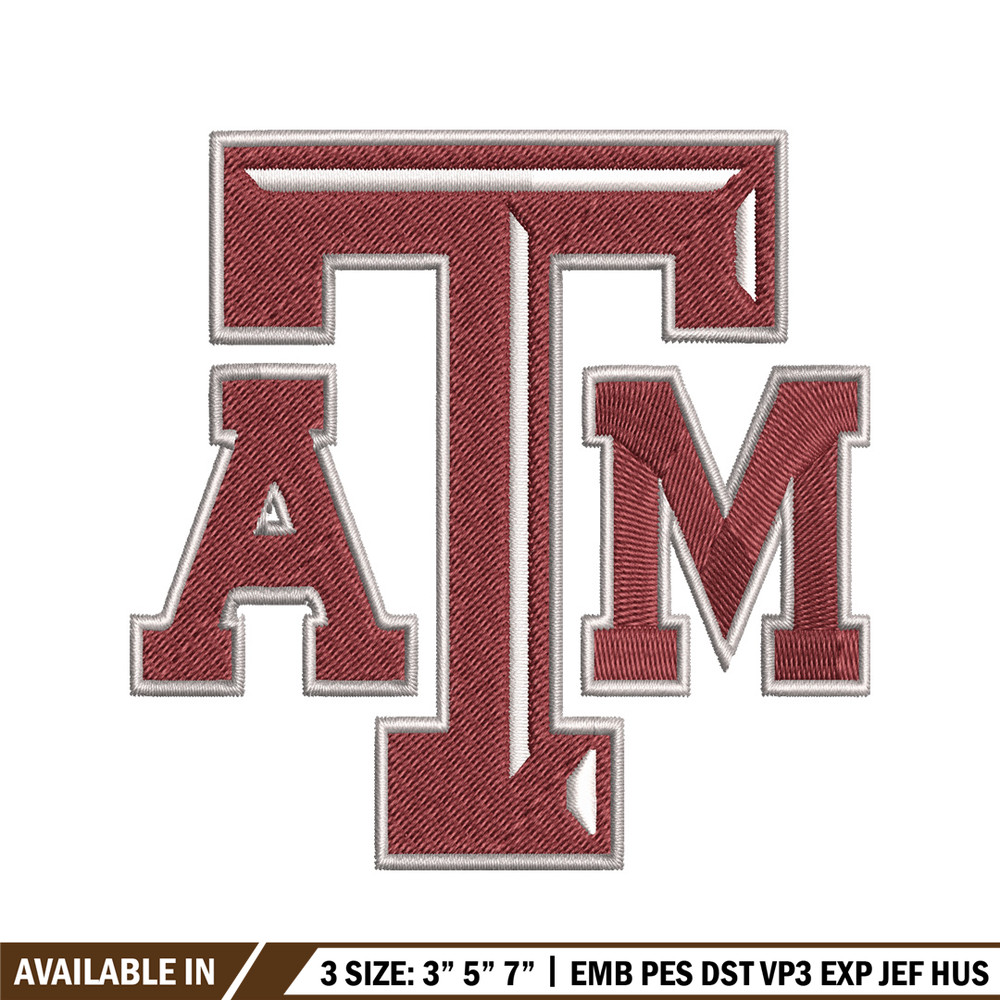 Texas A&M Aggies embroidery design, Texas A&M Aggies embroidery, logo Sport, Sport embroidery, NCAA embroidery..jpg