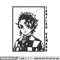Tanjiro black embroidery design, Tanjiro embroidery, Embroidery shirt, Embroidery file, Anime design, Digital download.jpg