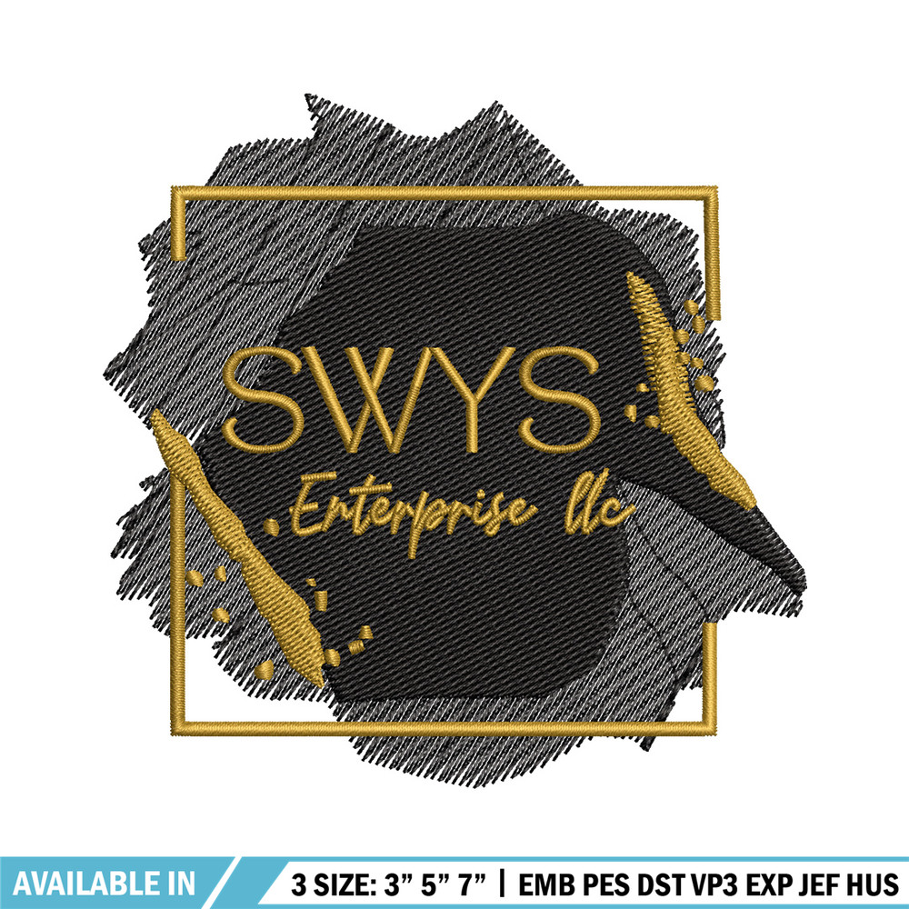 Swys logo embroidery design, Logo embroidery, Emb design, Embroidery shirt, Embroidery file, Digital download.jpg
