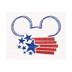 mouse head star svg, happy 4th of july svg, july 4th svg, america, fourth of july svg, american flag svg, 1776 svg, inde