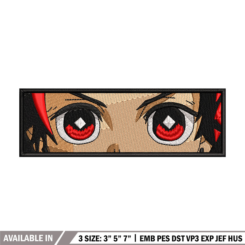 Tanjiro eyes embroidery design, Kimetsu no Yaiba embroidery, Nike design, anime design, anime shirt, Digital download.jpg