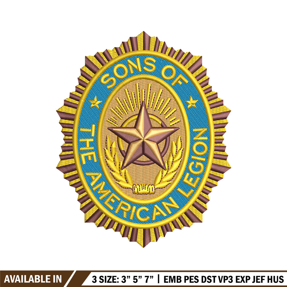 The american legion embroidery design, Logo embroidery, Emb design, Embroidery shirt, Embroidery file, Digital download.jpg