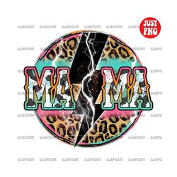 mama png, mama sublimation, rock mama png, leopard mama png, leopard print png, lightning strikes, cheetah bolt print pn