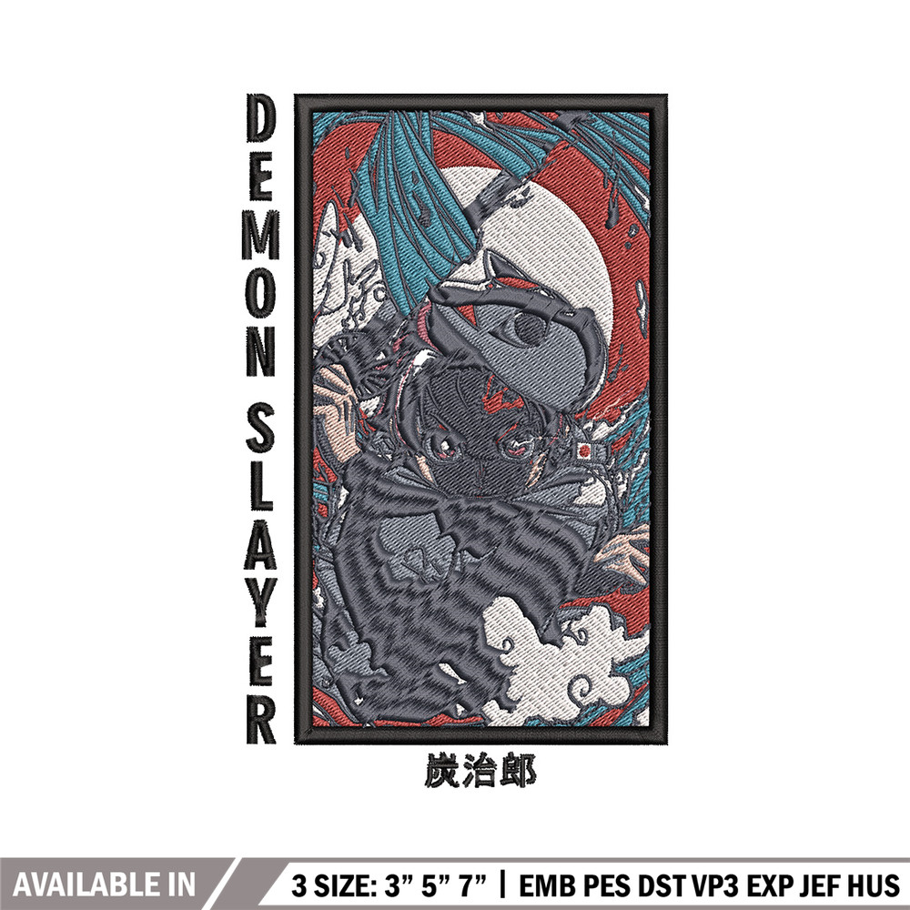 Tanjiro poster embroidery design, Tanjiro embroidery, Embroidery shirt, Embroidery file, Anime design, Digital download.jpg