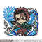 Tanjiro water breathing dragon chibi embroidery design, Kimetsu no Yaiba embroidery, anime design, Digital download.jpg
