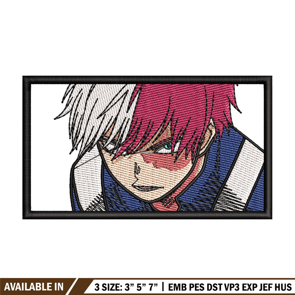 Todoroki box embroidery design, Mha embroidery, Embroidery shirt, Embroidery file, Anime design, Digital download.jpg