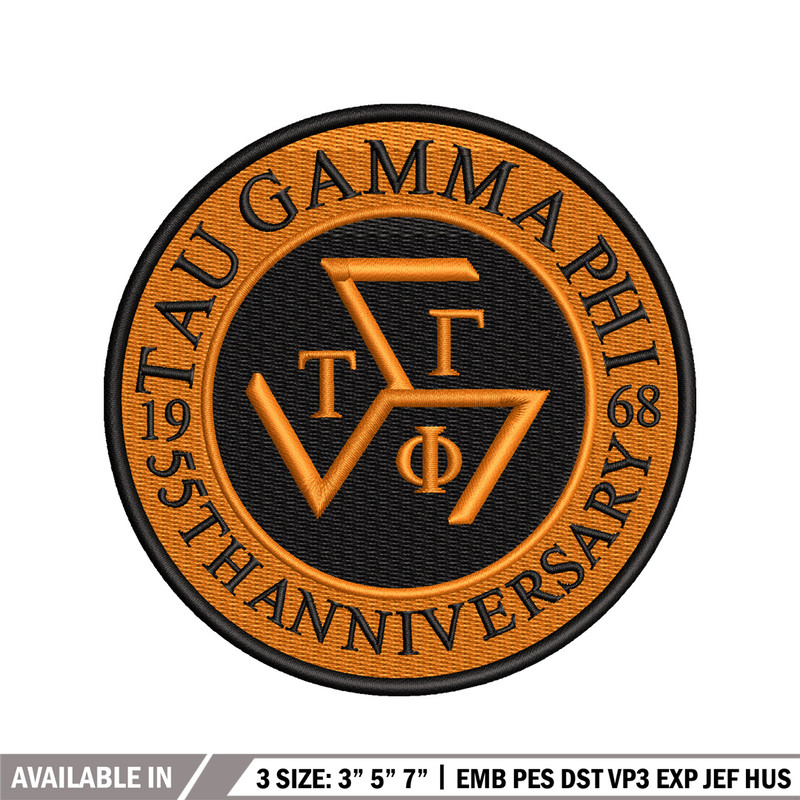 Tau Gamma Sigma embroidery design, logo embroidery, embroidery file, logo design, logo shirt, Digital download..jpg