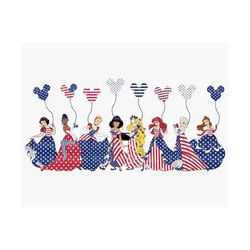 happy 4th of july svg, princesses 4th of july  svg, fourth of july svg, american, patriotic svg, independence day svg, f