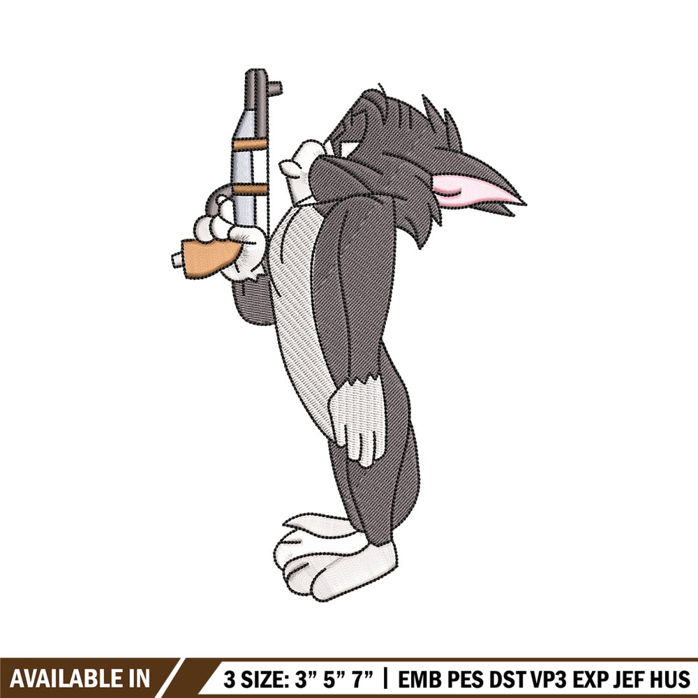 Tom gun embroidery design, Tom and jerry embroidery, Emb design, Embroidery shirt, Embroidery file, Digital download.jpg