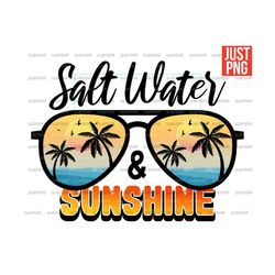 salt water and sunshine png, summer beach, beach file design for sublimation or print, instant digital download