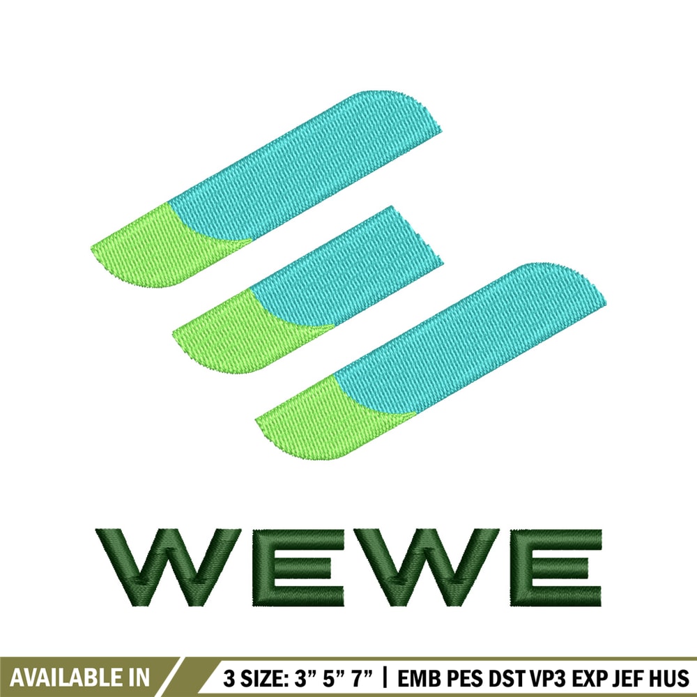 Wewe logo embroidery design, Wewe logo embroidery, logo design, Logo shirt, embroidery file, Digital download.jpg