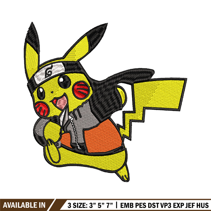 Uchiha Pikachu embroidery design, Pokemon embroidery, embroidery file, anime design, anime shirt, Digital download.jpg