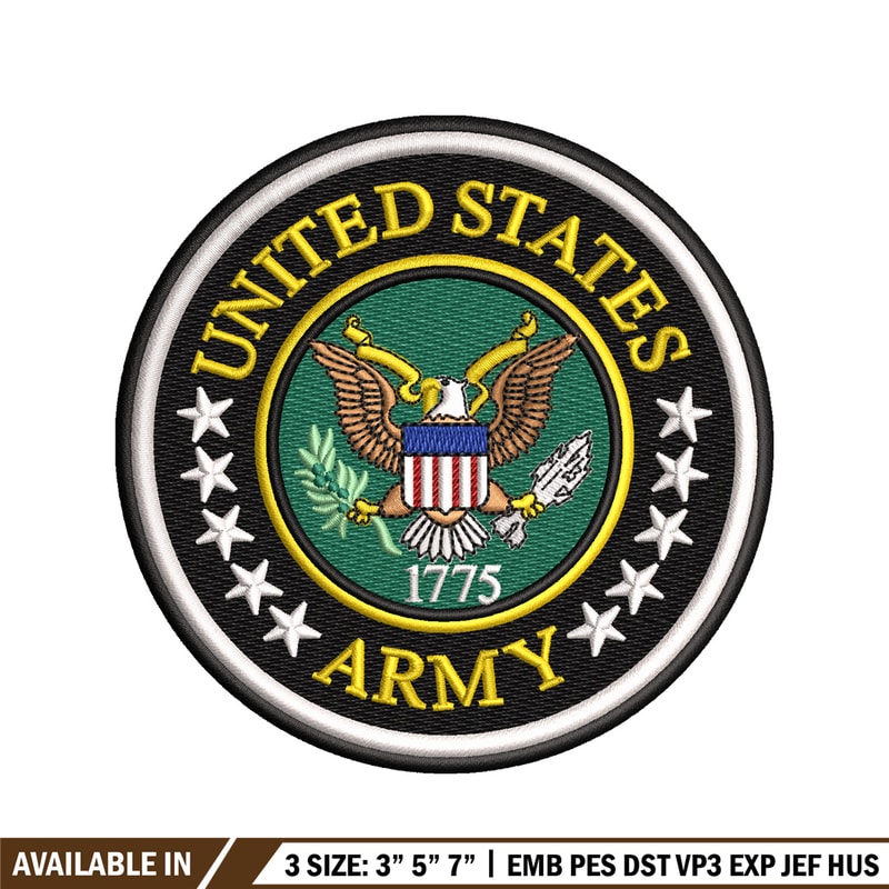 United States Army embroidery design, United States Army embroidery, logo design, embroidery file, Digital download..jpg