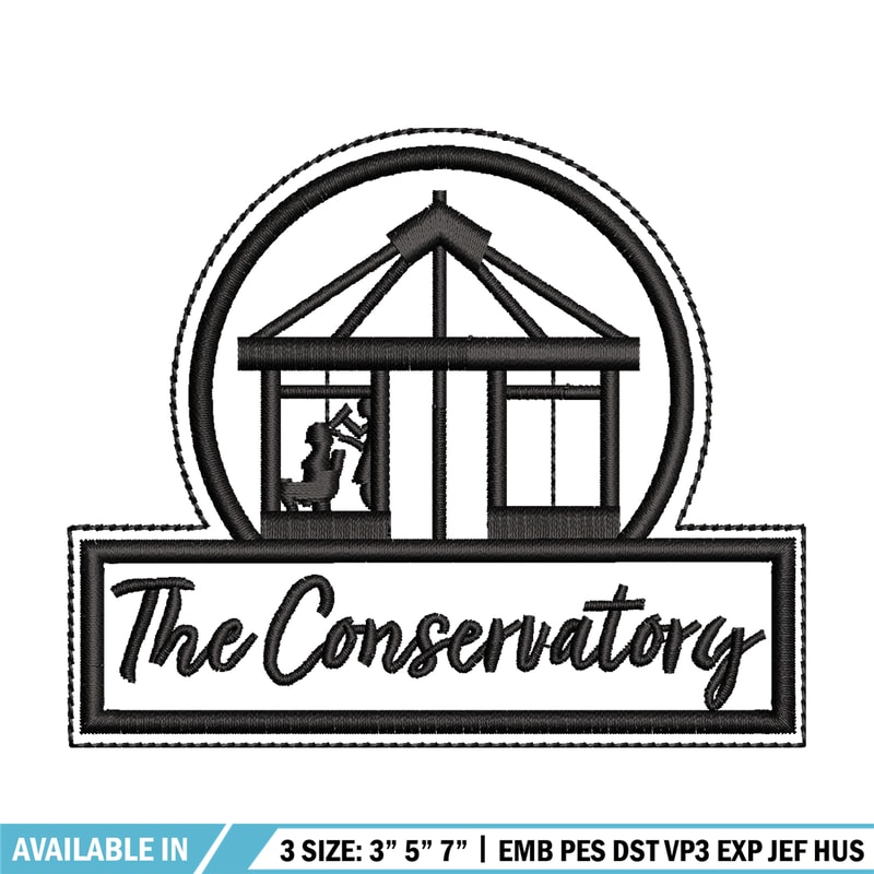 The Conservatory logo embroidery design, logo embroidery, logo design, logo shirt, Embroidery shirt, Instant download.jpg