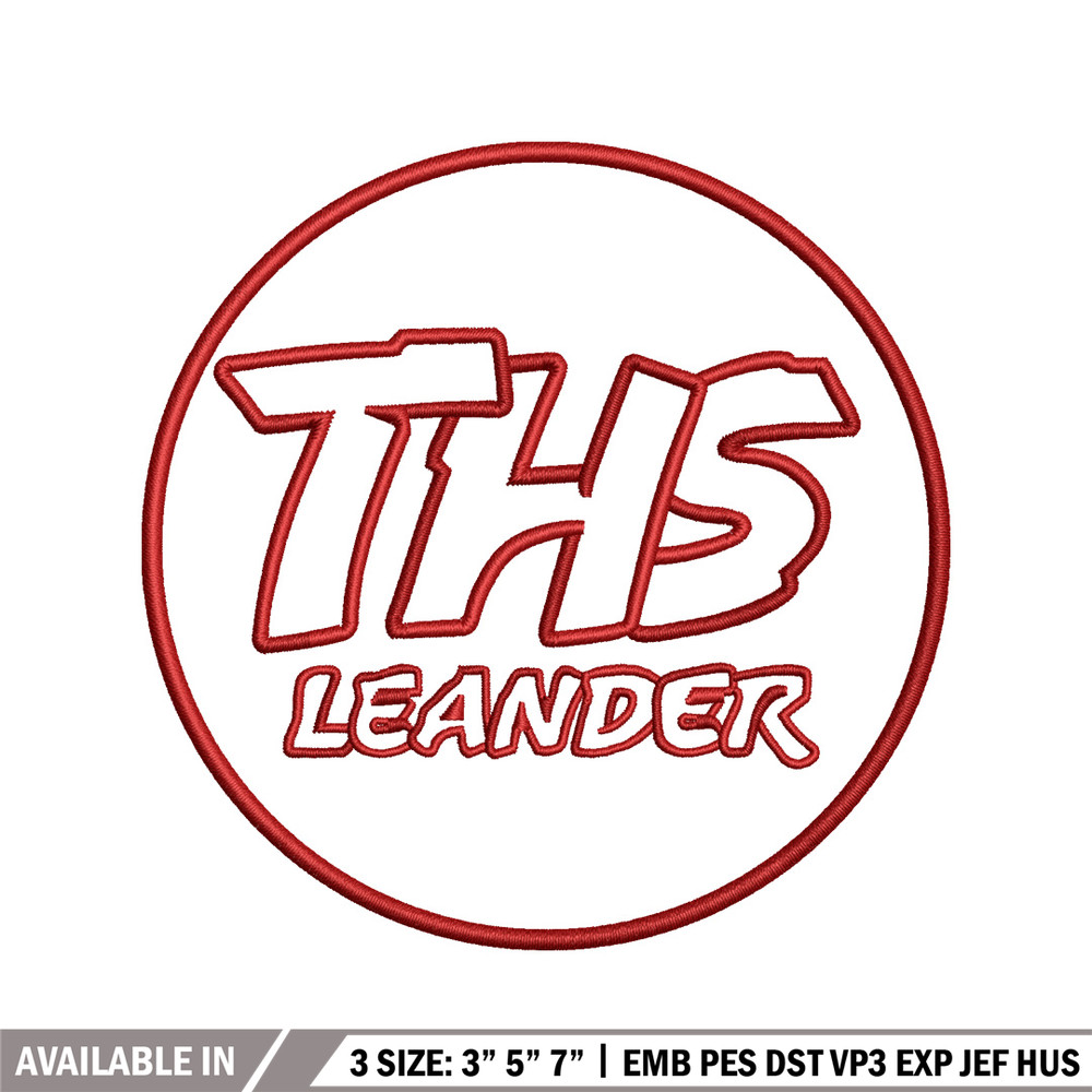 Ths leanderLogo embroidery design, ths leander embroidery, logo design, embroidery file, logo shirt, Digital download..jpg