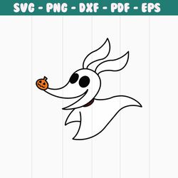 zero nightmare before christmas halloween digital files svg/pdf/png/jpeg