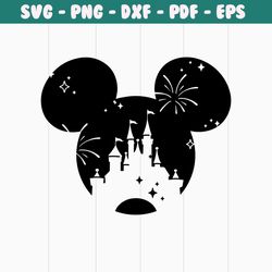 disneyland castle svg png clipart , cinderella castle , cut file, outline silhouette