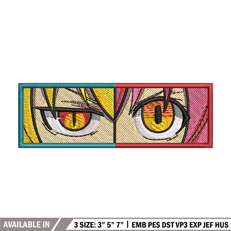 Tohru eyes embroidery design, Dragon maid embroidery, Anime design, Embroidery shirt, Embroidery file,Digital download.jpg