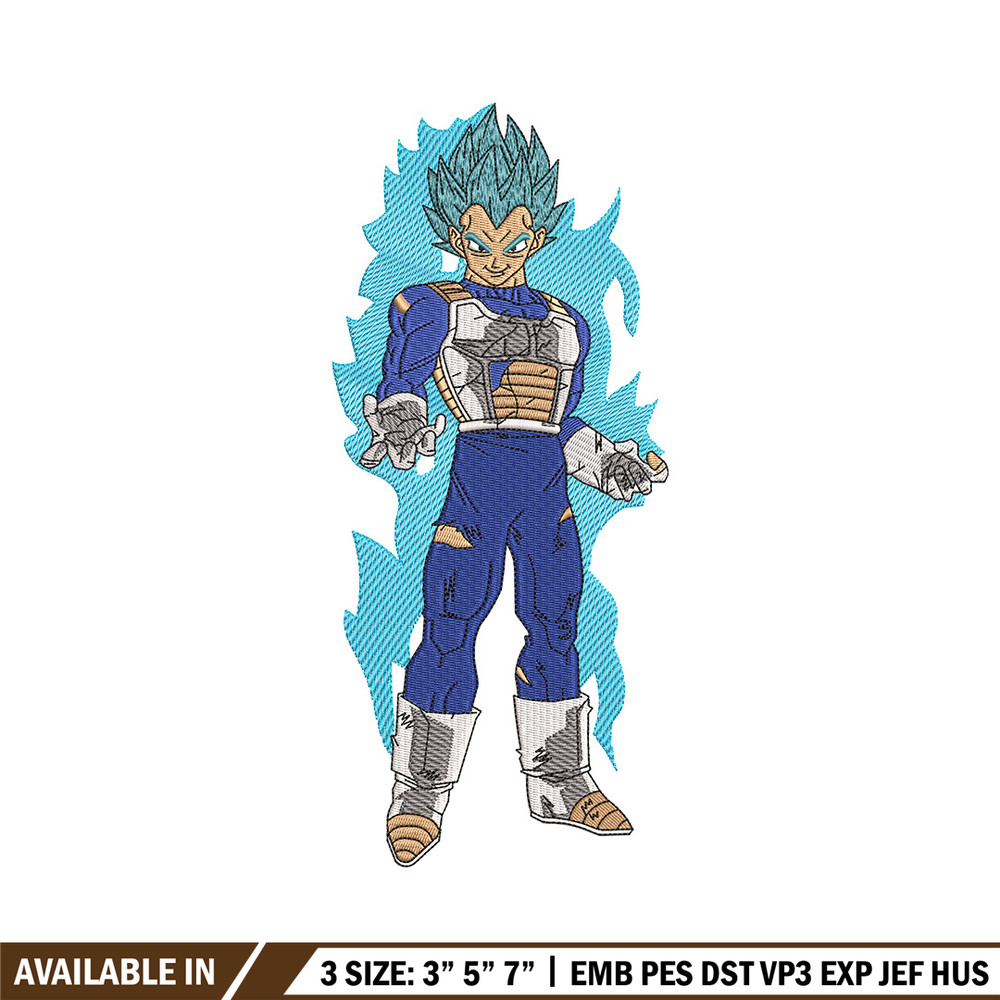 Vegeta blue embroidery design, Dragonball embroidery, Embroidery file, Embroidery shirt, Emb design, Digital download.jpg