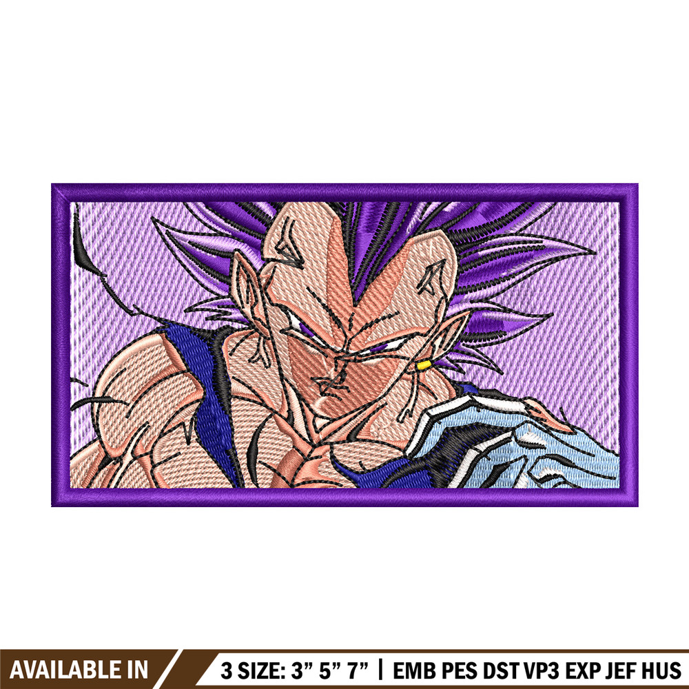 Vegeta ego box embroidery design, Dragonball embroidery, Anime design, Embroidery shirt,Embroidery file,Digital download.jpg