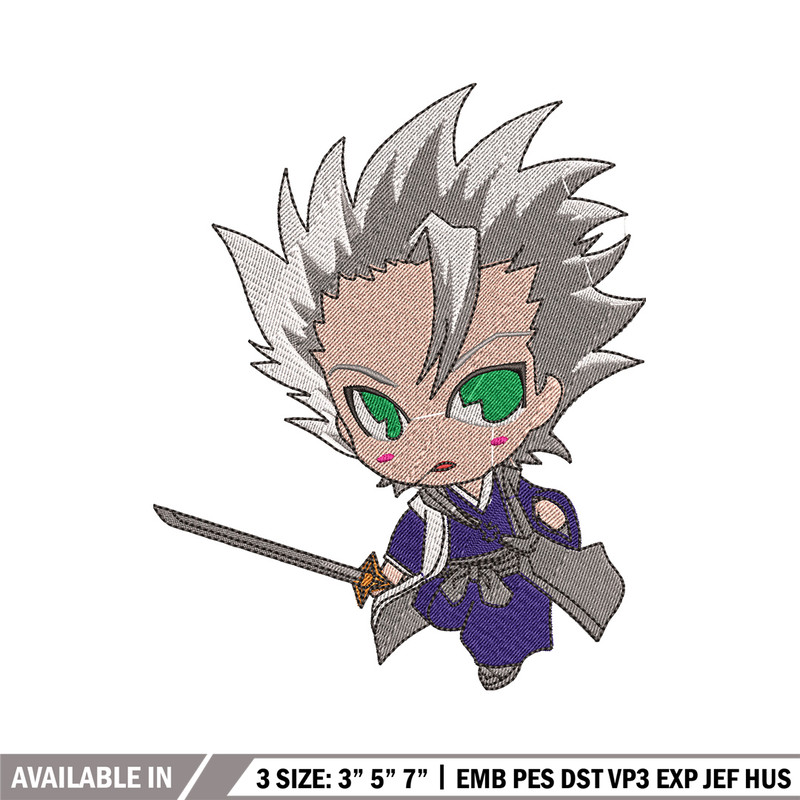 Toshiro chibi embroidery design, Bleach embroidery, Anime design, Embroidery file, Embroidery shirt, Digital download.jpg