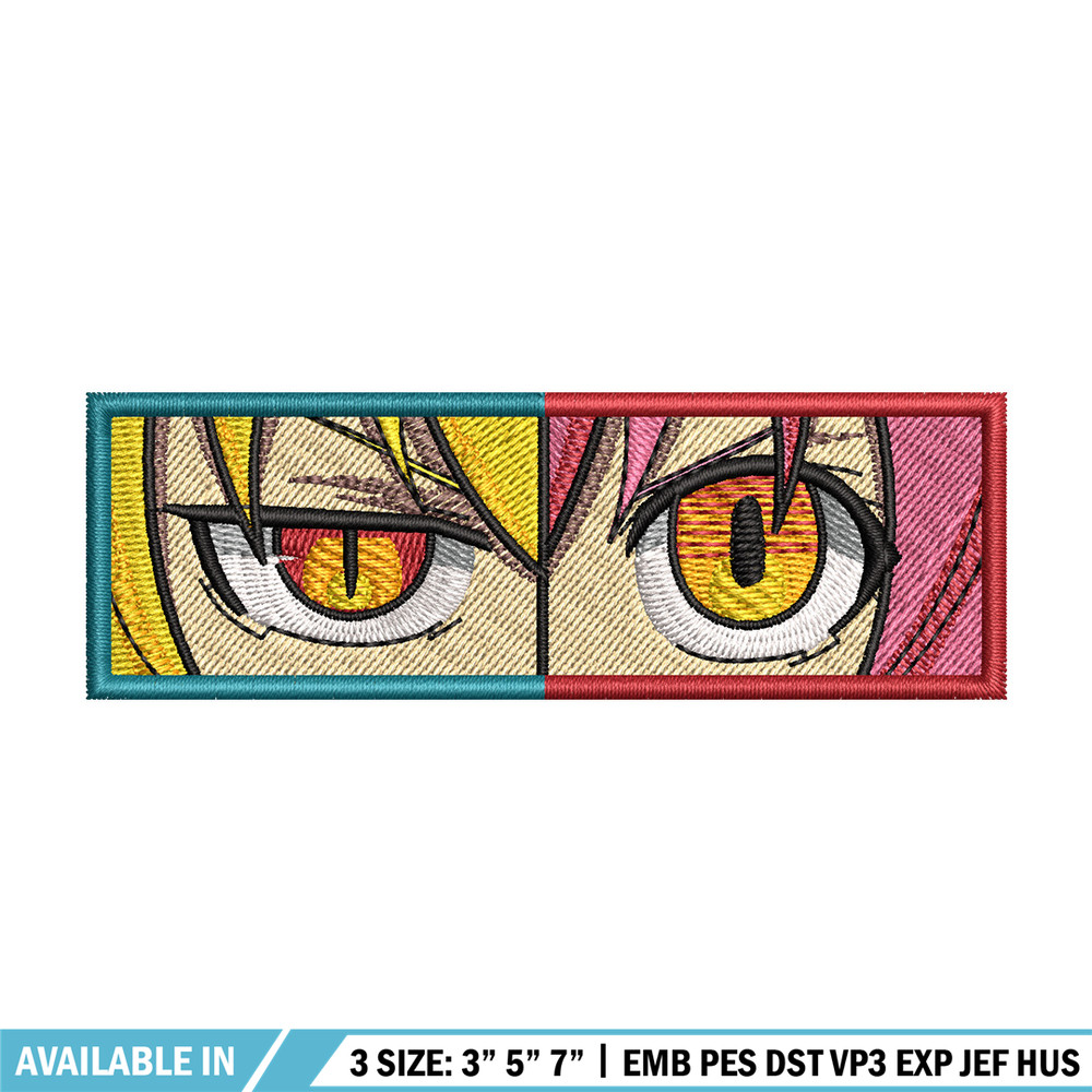 Tohru eyes embroidery design, Dragon maid embroidery, Anime design, Embroidery shirt, Embroidery file,Digital download.jpg