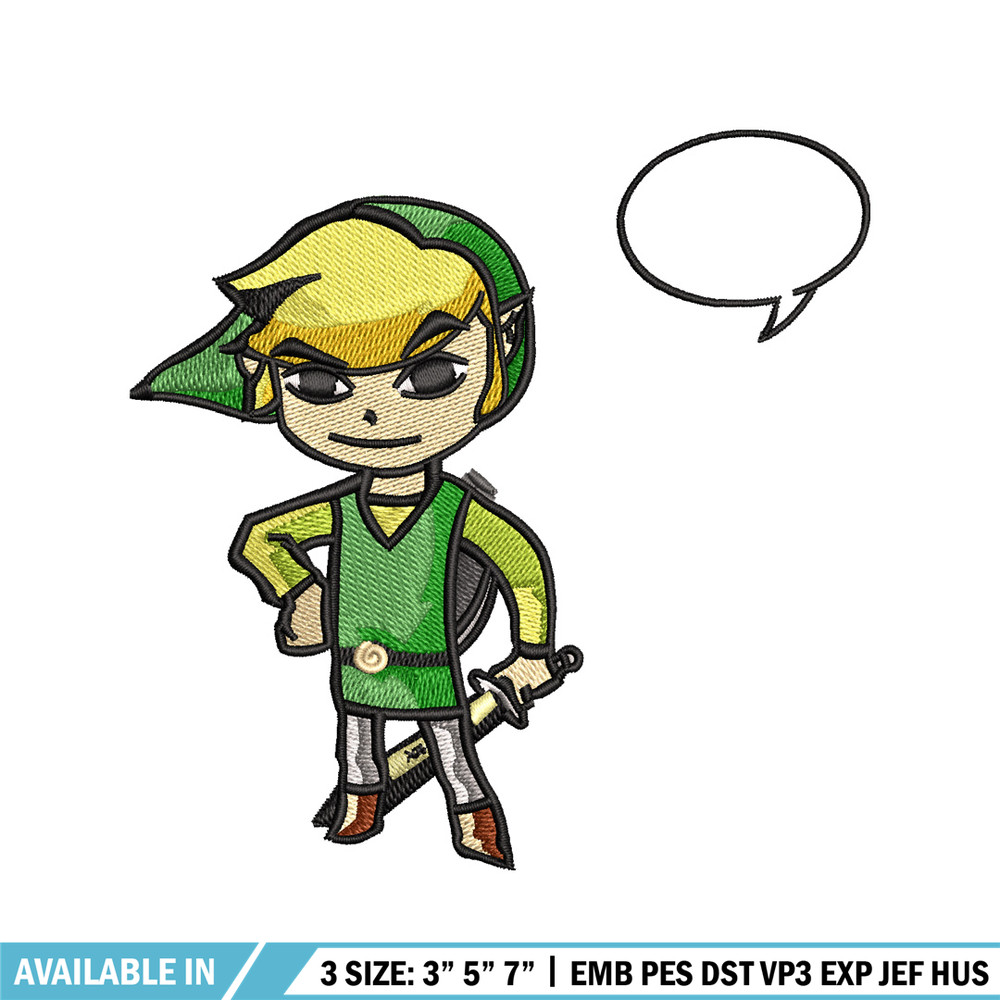 Toon Link embroidery design, Toon Link embroidery, cartoon design, embroidery file, logo shirt, Digital download..jpg