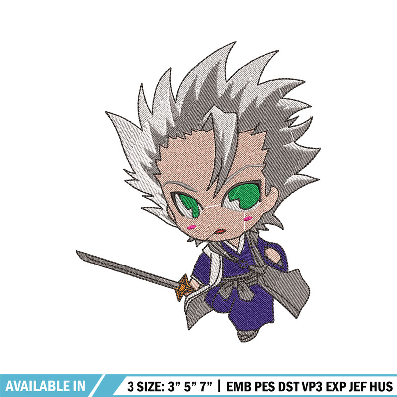 Toshiro chibi embroidery design, Bleach embroidery, Anime design, Embroidery file, Embroidery shirt, Digital download.jpg
