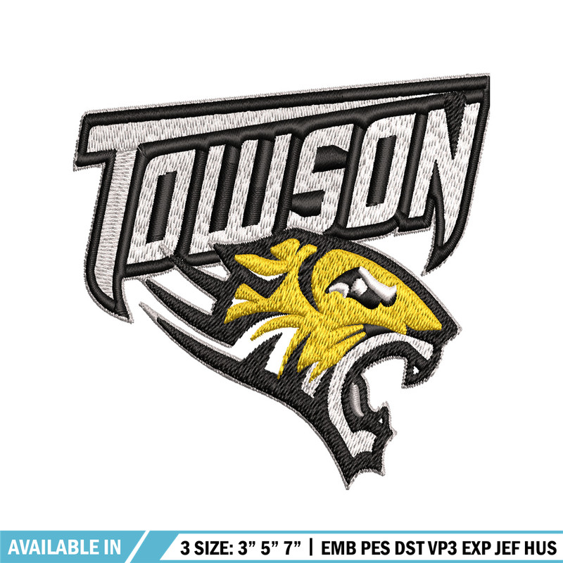 Towson Tigers embroidery design, Towson Tigers embroidery, logo Sport, Sport embroidery, NCAA embroidery..jpg