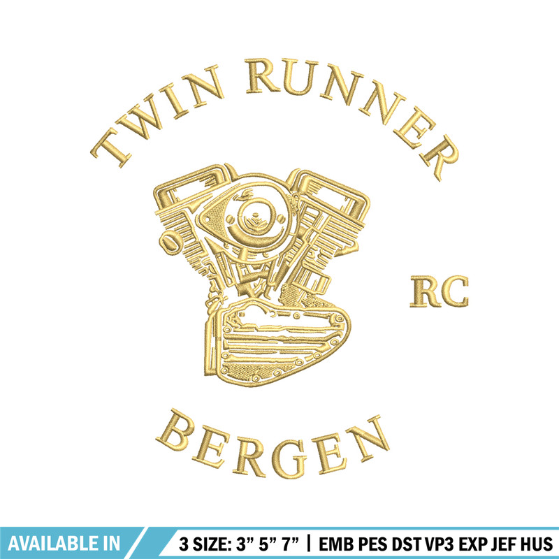 Twin runner logo embroidery design, Twin runner logo embroidery, Embroidery shirt, logo design, Instant download.jpg