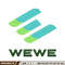 Wewe logo embroidery design, Wewe logo embroidery, logo design, Logo shirt, embroidery file, Digital download.jpg