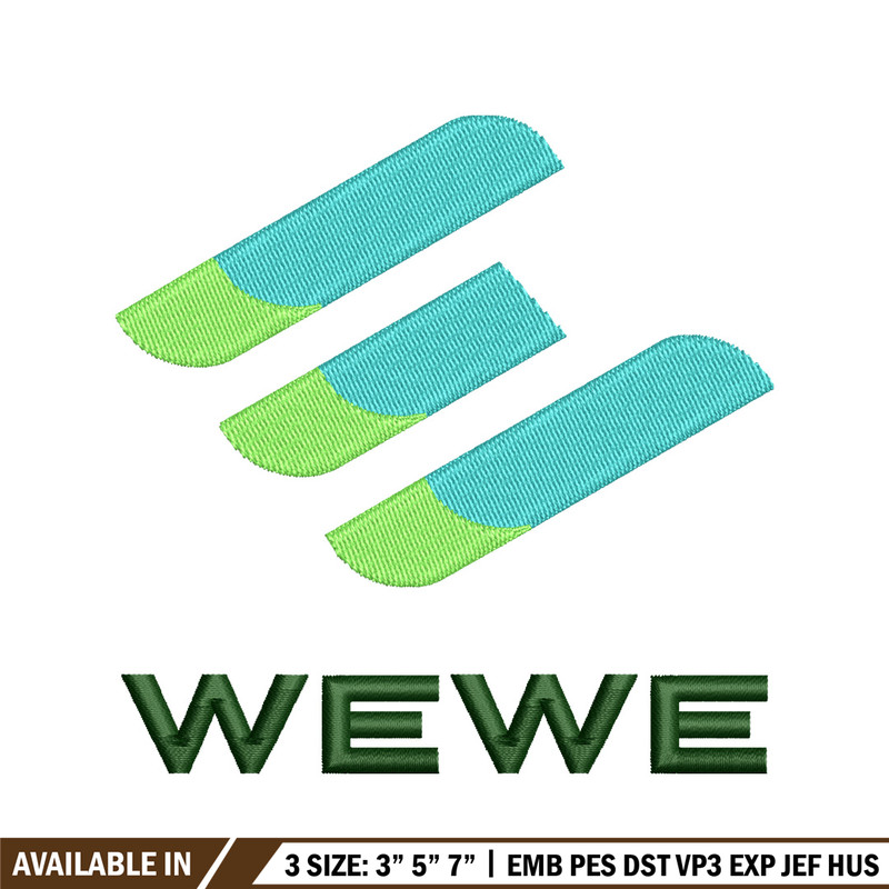 Wewe logo embroidery design, Wewe logo embroidery, logo design, Logo shirt, embroidery file, Digital download.jpg