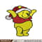 Winnie the pooh christmas embroidery design, cartoon embroidery, logo design, embroidery file, Digital download..jpg