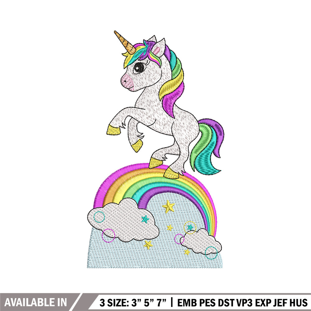 Unicorn cartoon embroidery design, Unicorn cartoon embroidery, Embroidery shirt, logo design, Instant download.jpg
