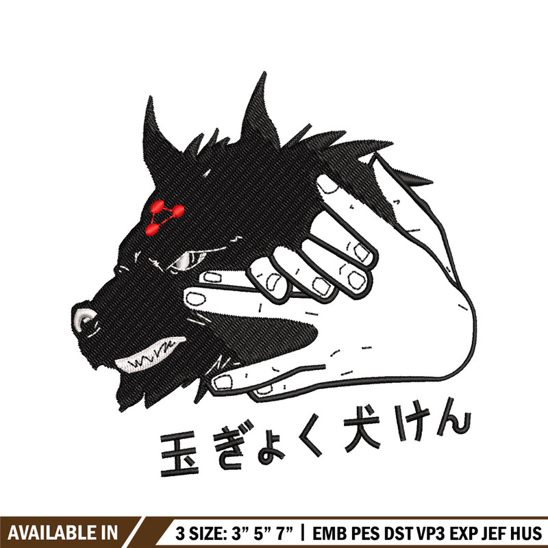 Wolf hand embroidery design, Wolf hand embroidery, logo design, Logo shirt, embroidery file, Digital download.jpg